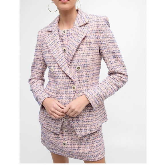 Veronica Beard Jackets & Blazers - Veronica Beard Pink and Blue Tweed Blazer